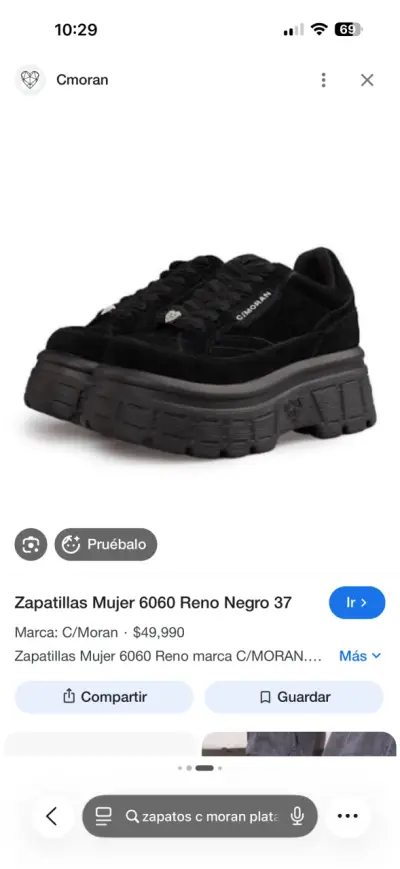 Zapatillas Plataforma Mujer C/Moran Negras - miniatura 2
