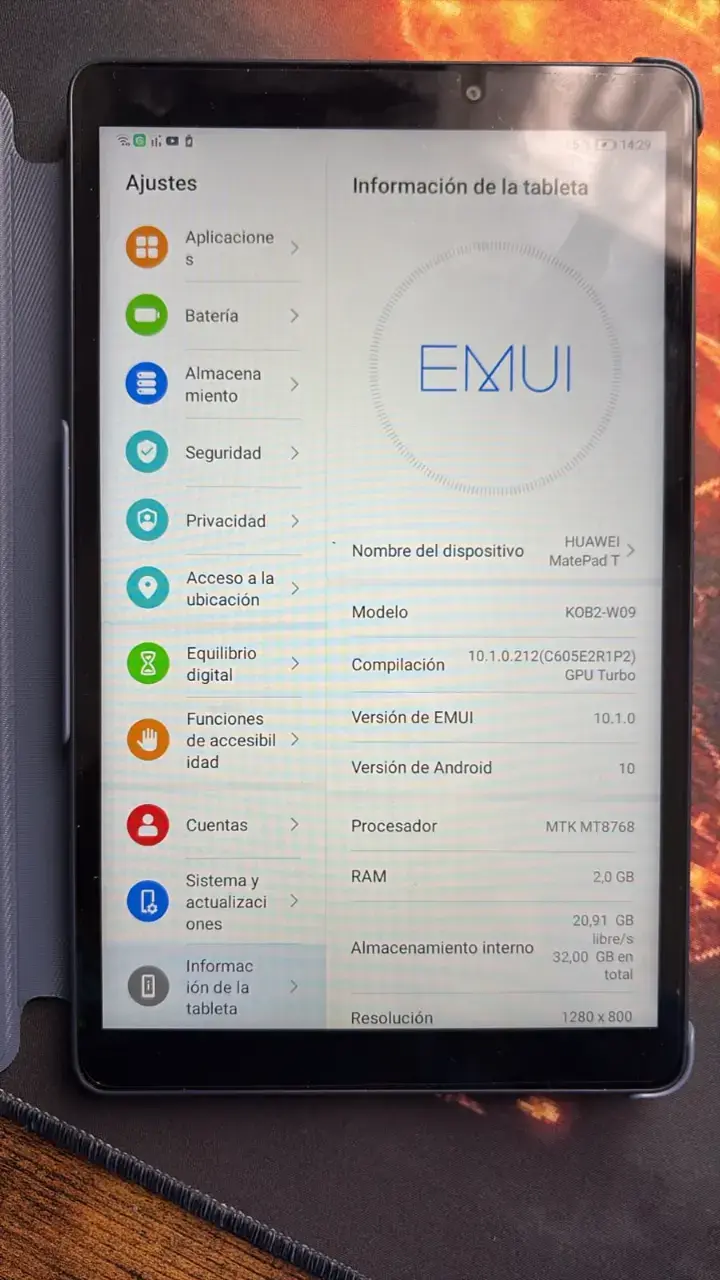 Tablet Huawei Mate Pad 8,con funda protectora azul - 5