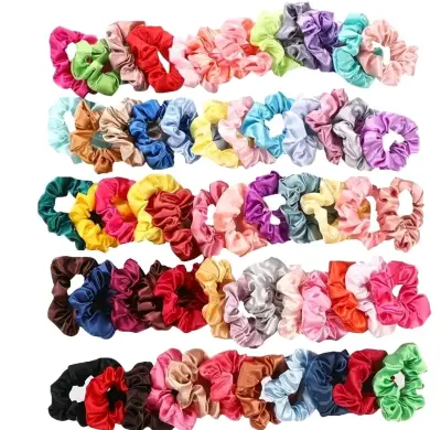 Colección de Scrunchies de Satén Multicolor - miniatura 2