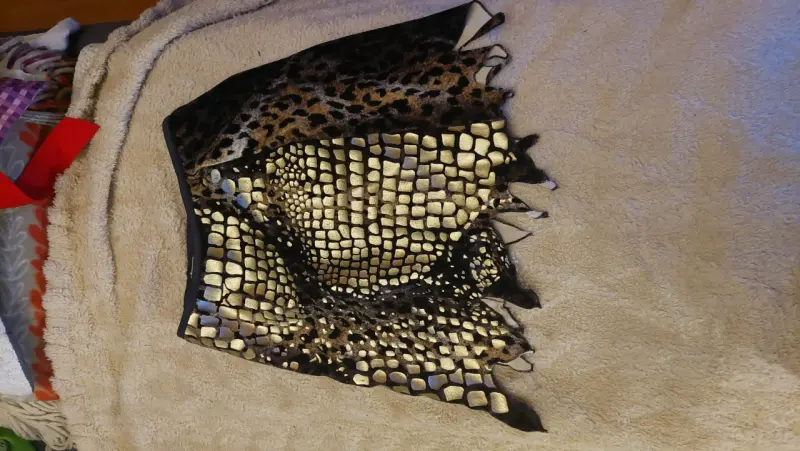 Mini faldas de diseño animal print dorado y negro - 1