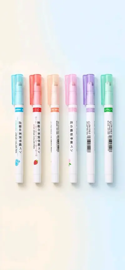 Rotuladores con diseños de colores pastel - miniatura 1