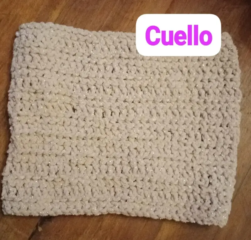 Set de invierno tejido a mano beige - 2