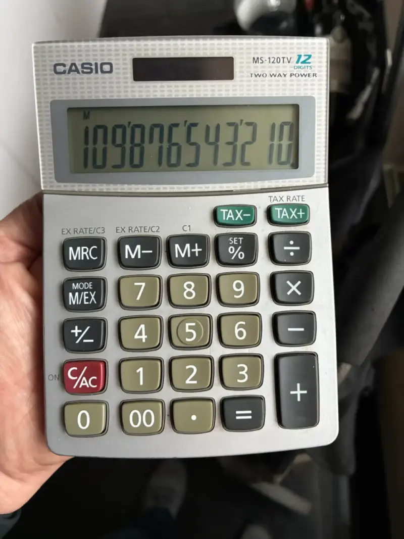 Calculadora Solar Casio MS-120TV 12 dígitos - 5