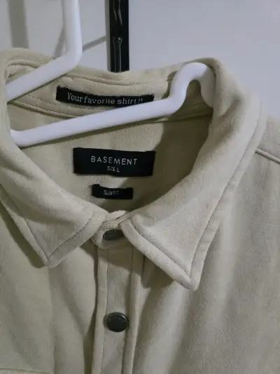 Camisa beige de mujer Basement slim fit - miniatura 2