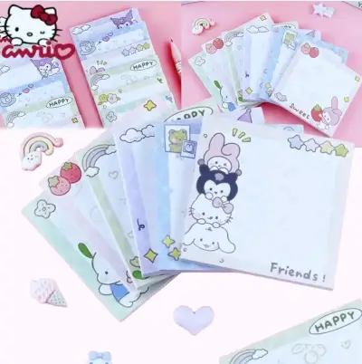 Post it kawaii con diseños de personajes - miniatura 1