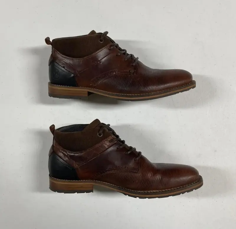 Botines de cuero marrón para hombre - 3