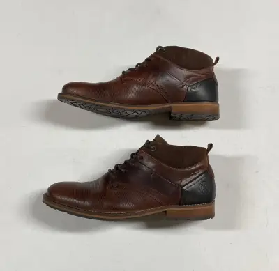 Botines de cuero marrón para hombre - miniatura 5