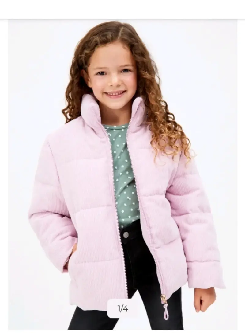 Chaqueta acolchada rosada para niña Tribu