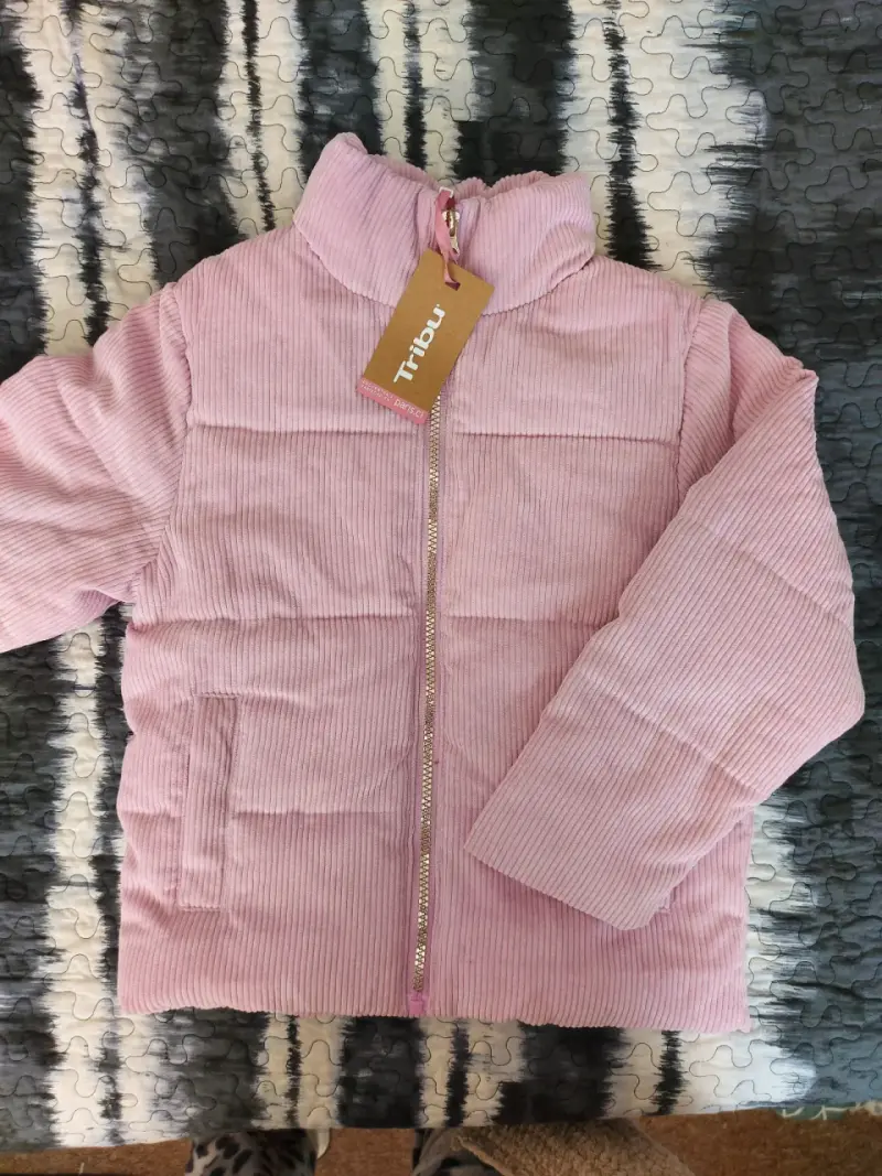 Chaqueta acolchada rosada para niña Tribu - 2