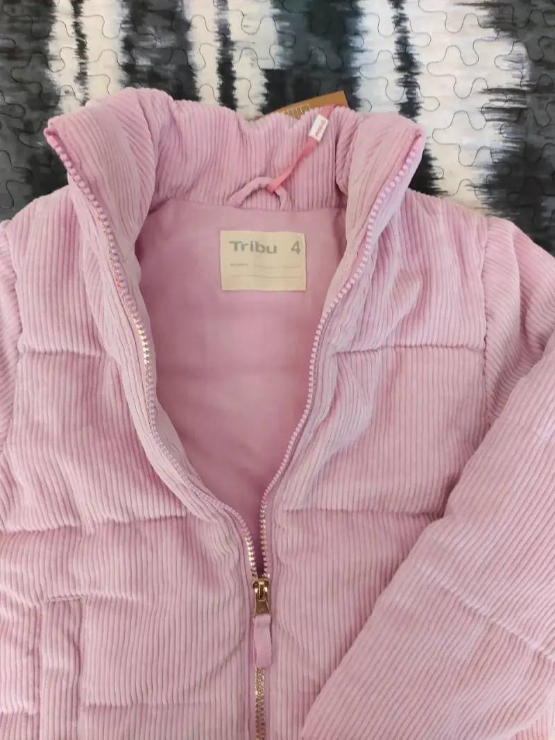 Chaqueta acolchada rosada para niña Tribu - 3
