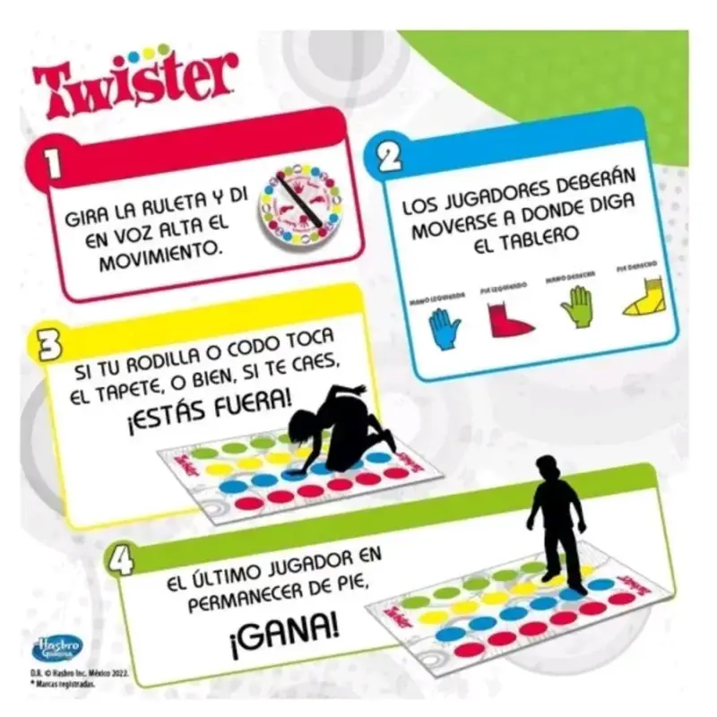 Juego de mesa Twister clásico de Hasbro - 2