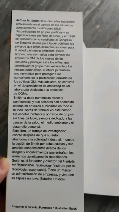 Libro 'Semillas Peligrosas' de Jeffrey M. Smith - miniatura 3