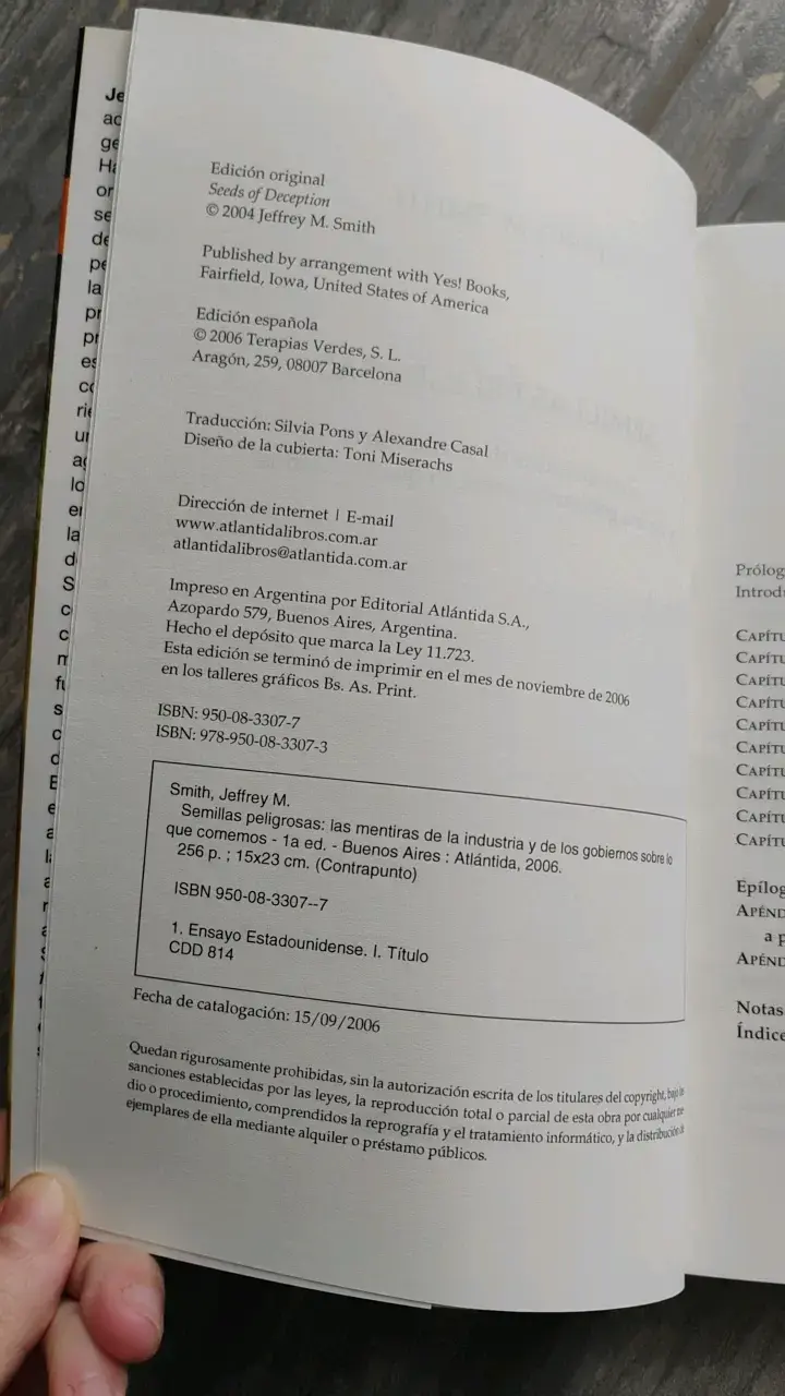 Libro 'Semillas Peligrosas' de Jeffrey M. Smith - 4