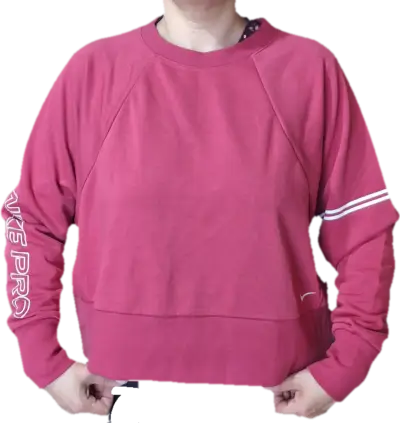 Polerón deportivo Nike pro rosa para mujer - miniatura 2