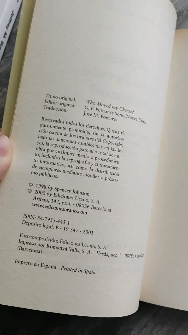Libro '¿Quién se ha llevado mi queso?' de Spencer - 4