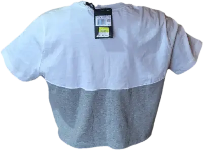 Polera bicolor blanca y gris para mujer - miniatura 1