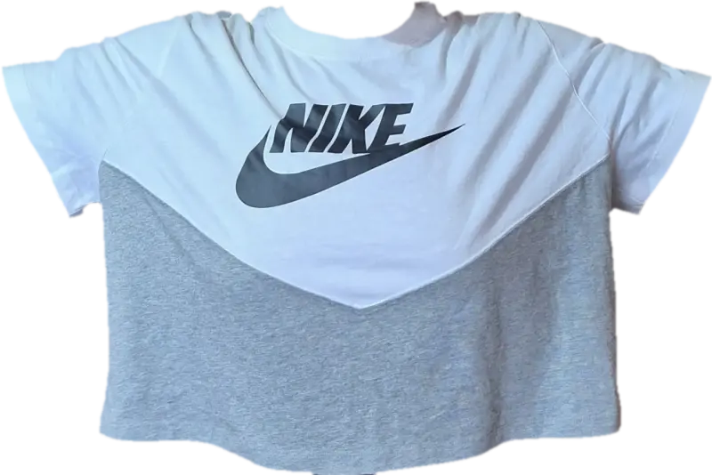 Polera bicolor blanca y gris para mujer - 2
