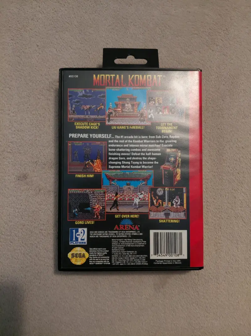 Juego Mortal Kombat para Sega Genesis con manual - 4