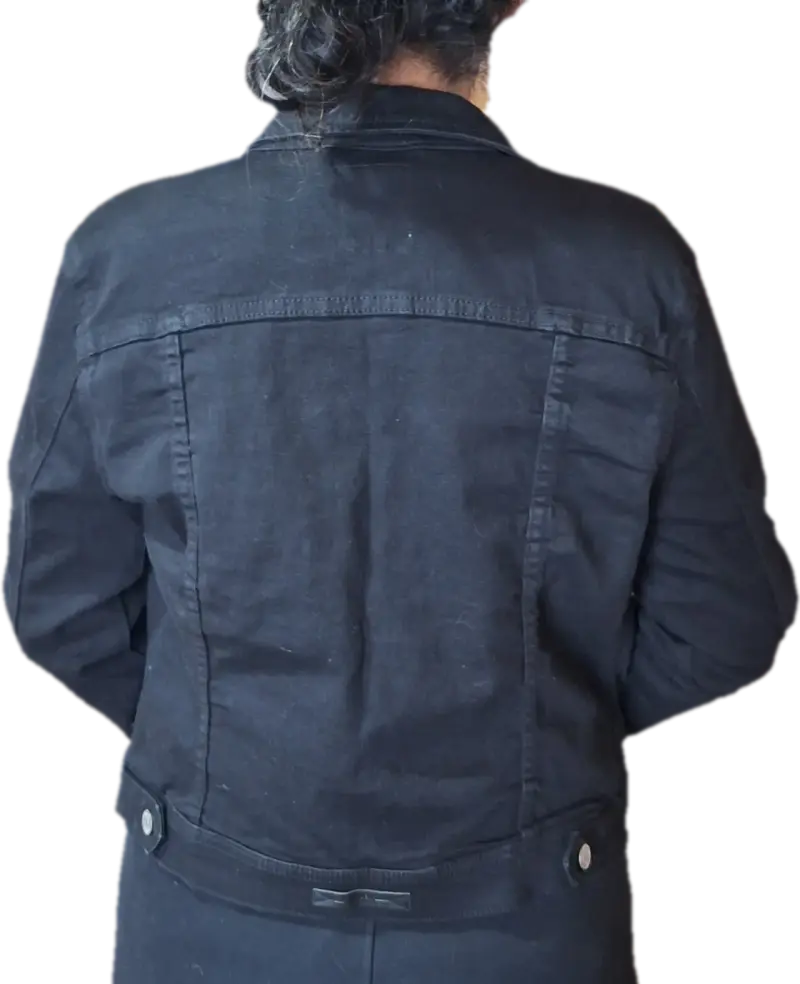 Chaqueta de mezclilla negra marca Index para mujer - 2