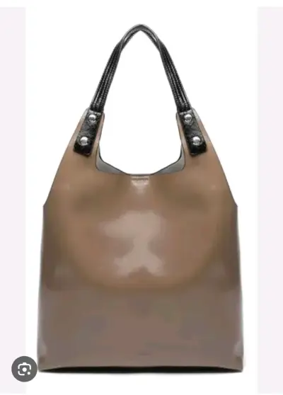 Bolso de mano marrón elegante y espacioso - miniatura 3