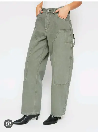 Pantalones cargo verdes para mujer - miniatura 2
