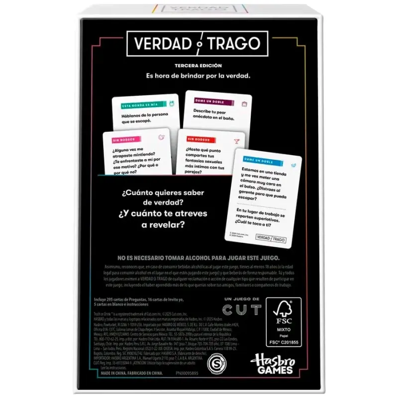 Juego de cartas Verdad o Trago Tercera Edición - 5