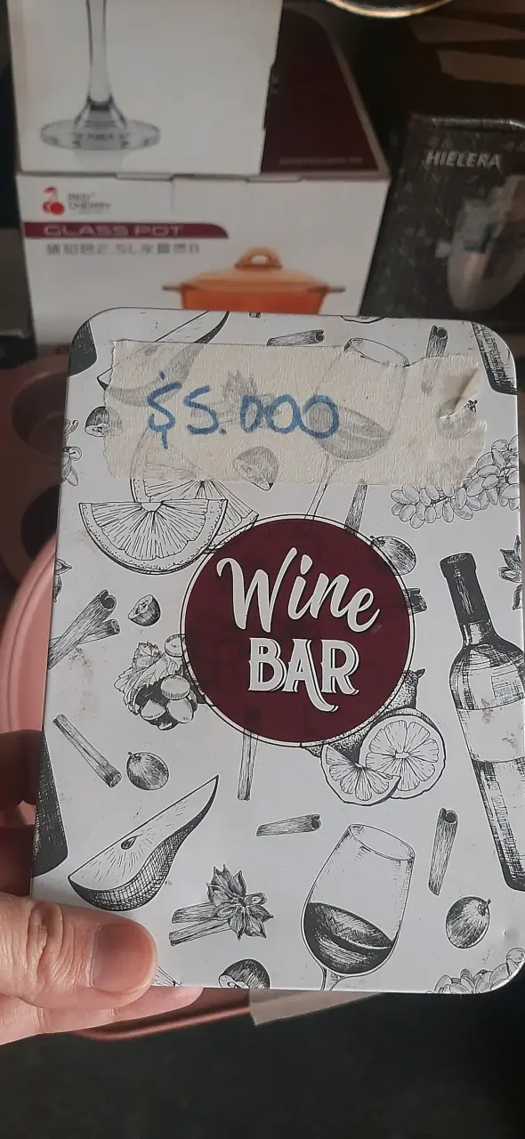 Caja decorativa Wine Bar para almacenamiento