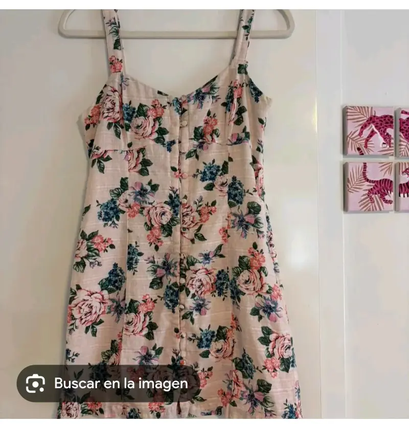Vestido corto floral con tirantes - 3