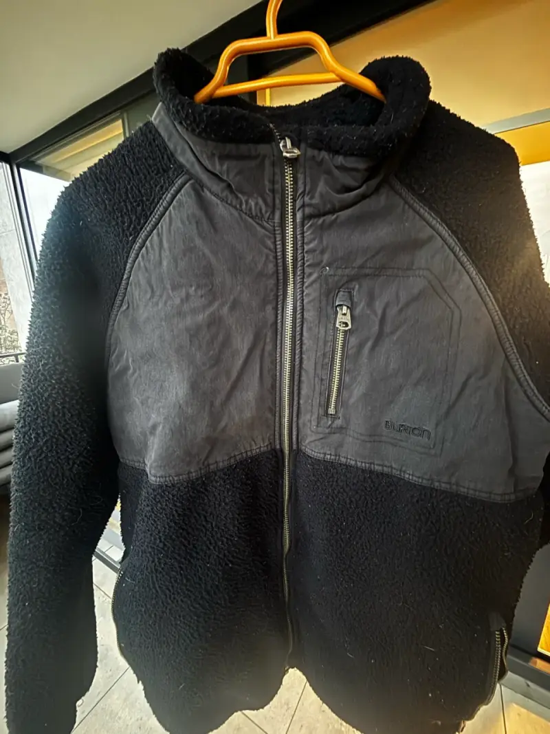 Chaqueta negra Burton con cierre unisex - 1