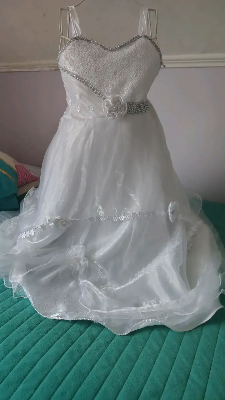 Vestido de fiesta niña Blanco - 1