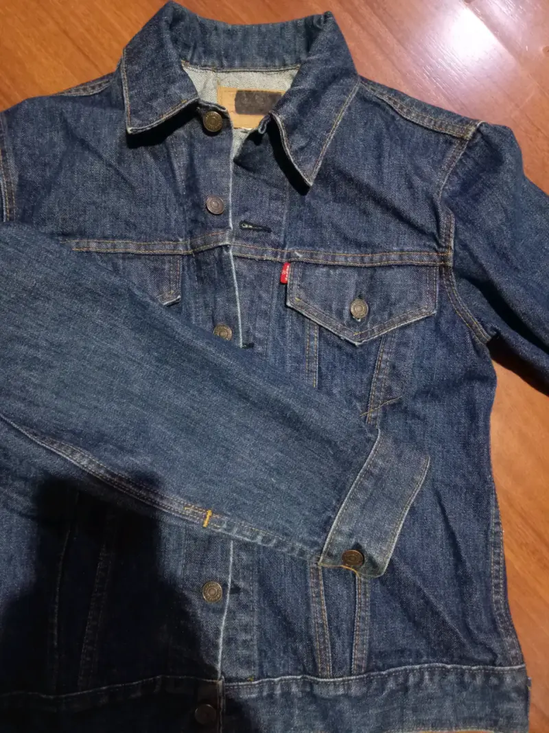 Chaqueta Levis originalde mezclilla azul talla s-m - 2