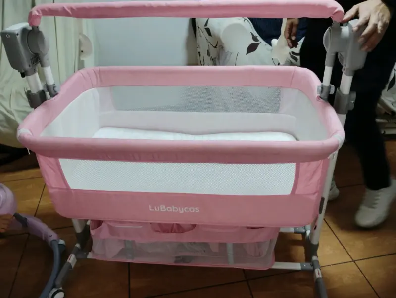 Cuna colecho rosa para bebé LuBabycas - 2