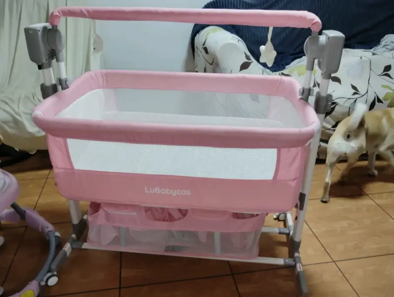 Cuna colecho rosa para bebé LuBabycas - 3