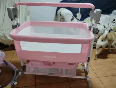 Cuna colecho rosa para bebé LuBabycas - miniatura 3