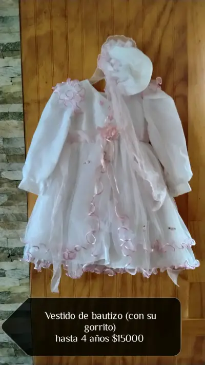 Vestido y/o traje blanco de bautizo - miniatura 1