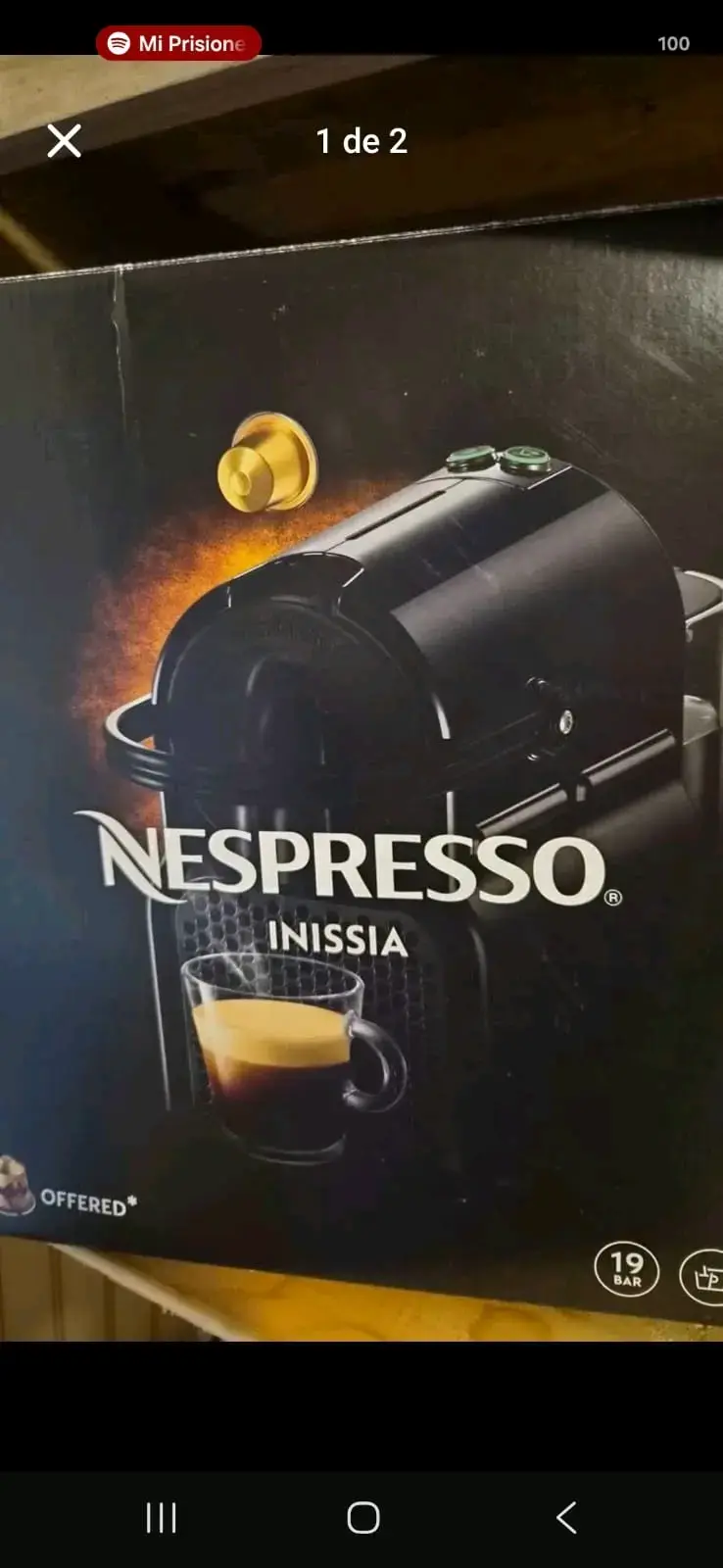 Cafetera Nespresso Inissia Negra - 1