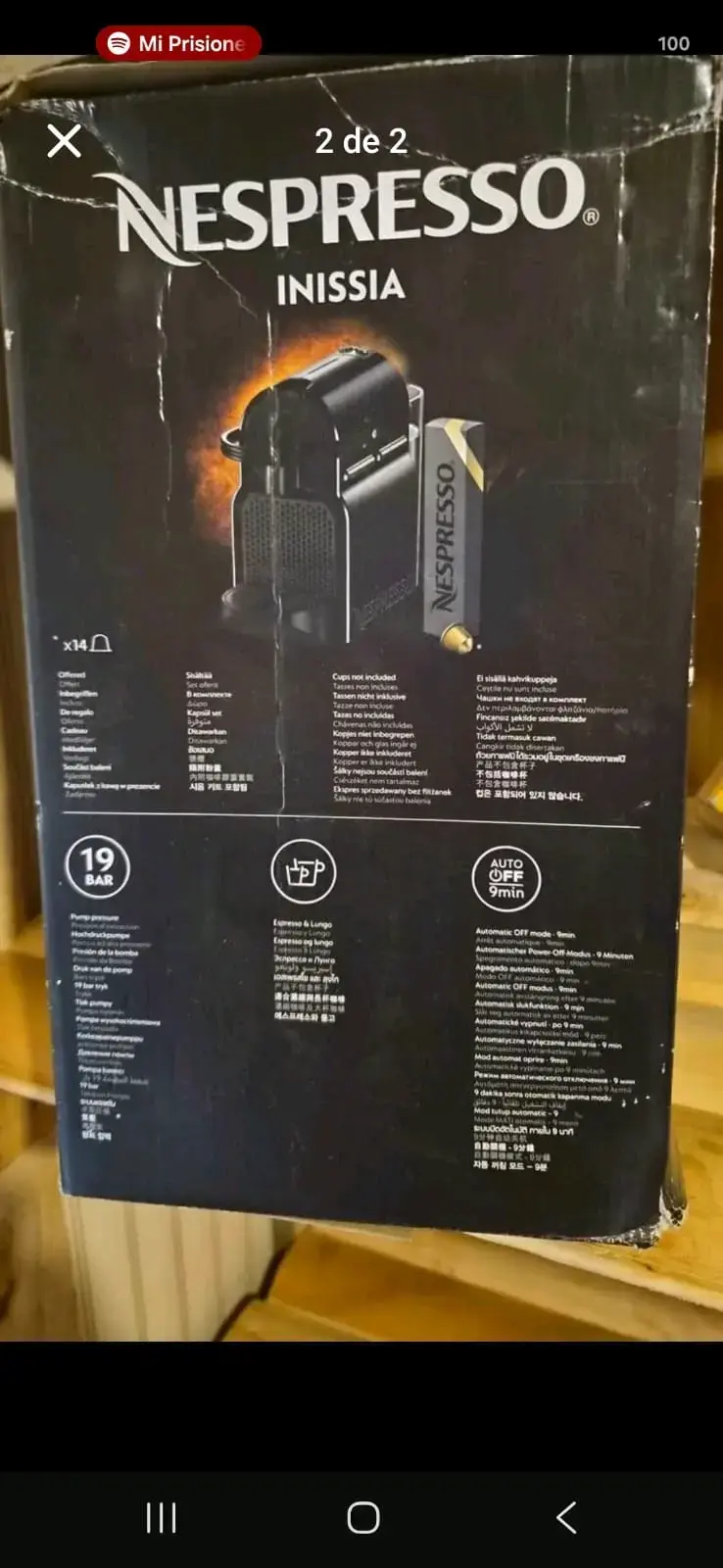 Cafetera Nespresso Inissia Negra - 2