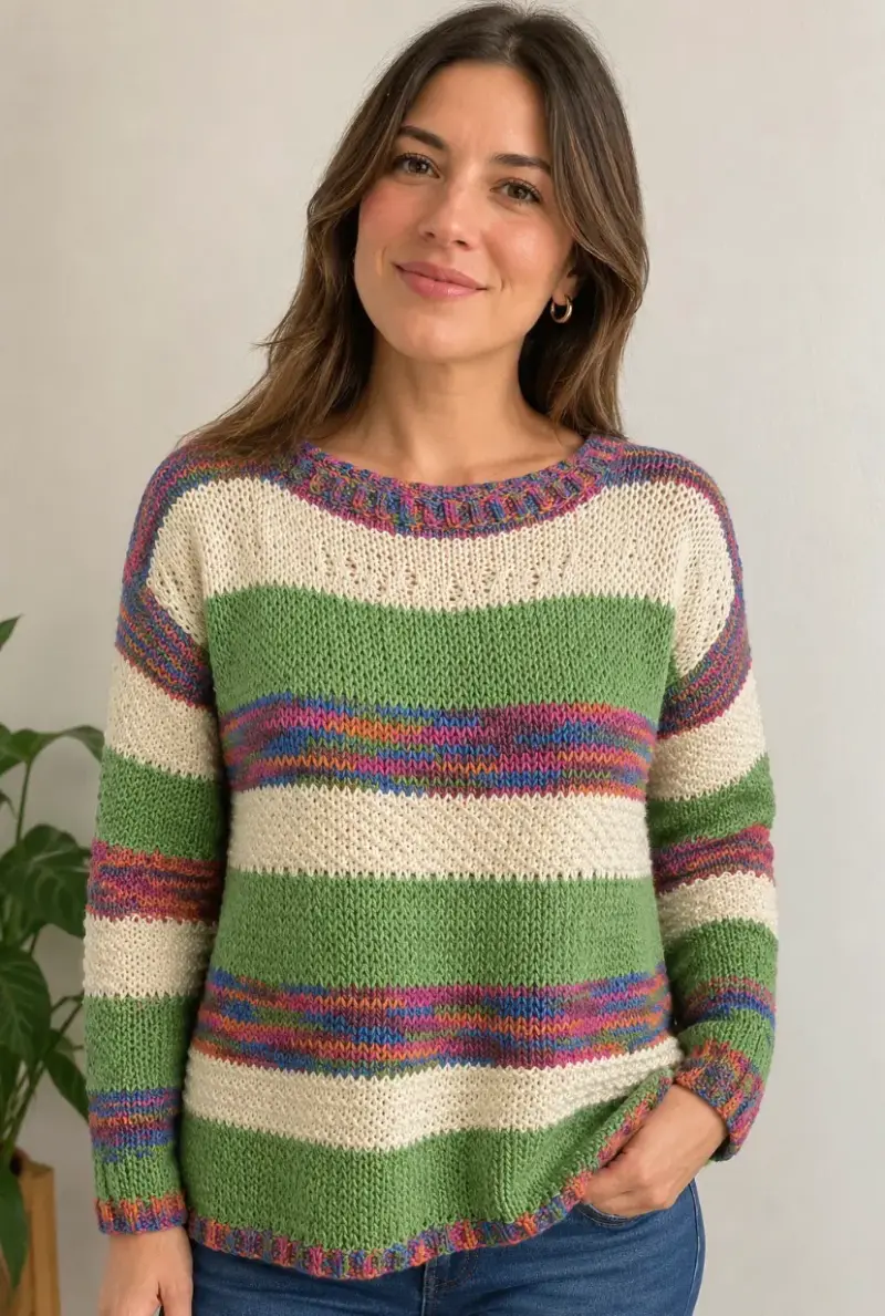 Suéter tejido a mano nuevo, diseño exclusivo. - 1