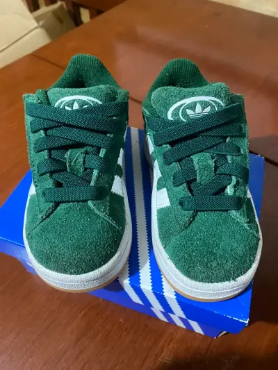 Zapatillas verdes para niños Adidas Campus - miniatura 2