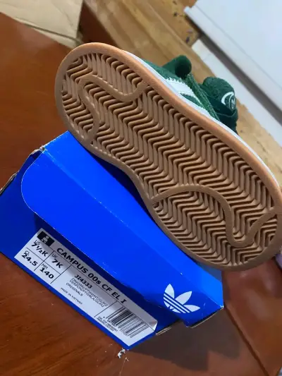 Zapatillas verdes para niños Adidas Campus - miniatura 3
