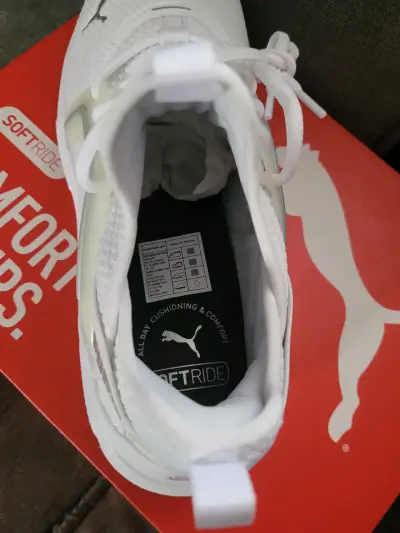 Zapatillas blancas Puma Softride Enzo 5 para mujer - miniatura 4
