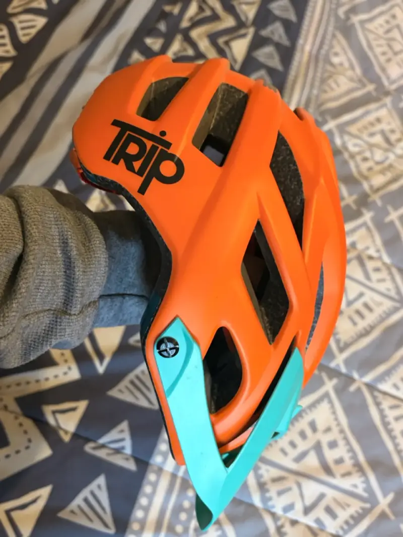 Casco de bicicleta TRIP naranja y turquesa L-xl - 4