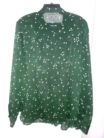 Blusa HM TL verde con volantes y lunares H&M - miniatura 5
