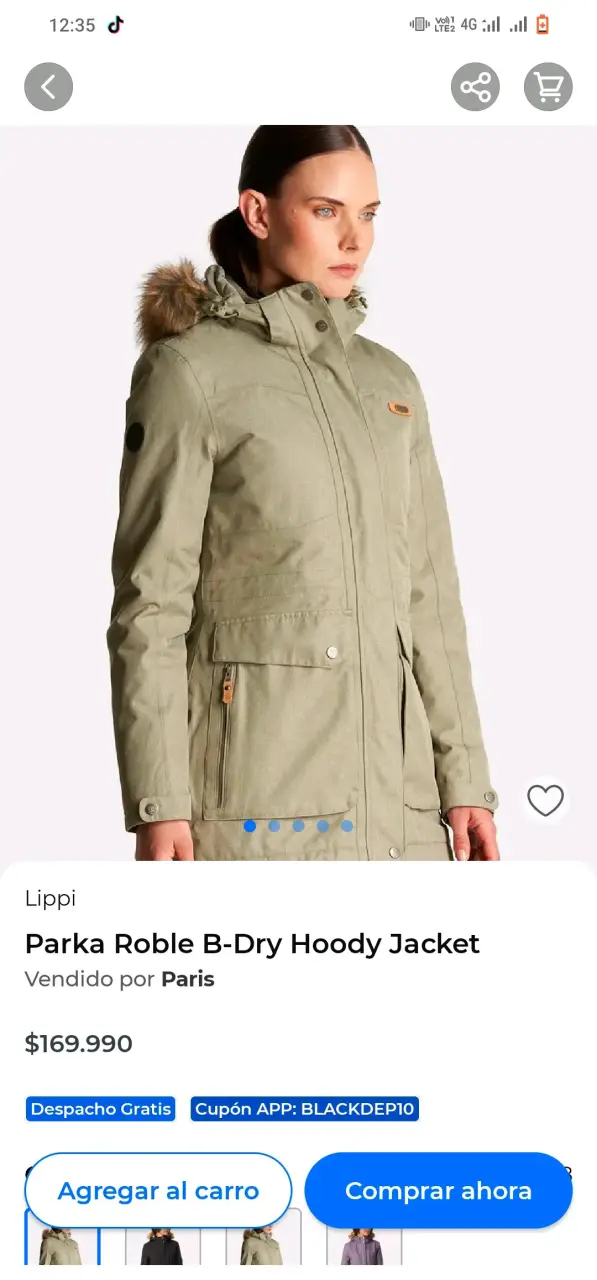 Chaqueta impermeable verde oliva para hombre Uppi - 5