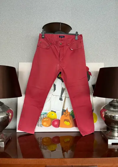 Pantalones rojos Saville Row para hombre - miniatura 1