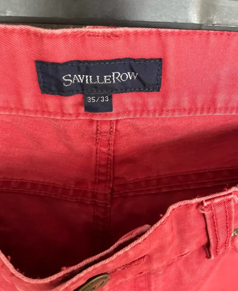 Pantalones rojos Saville Row para hombre - 5