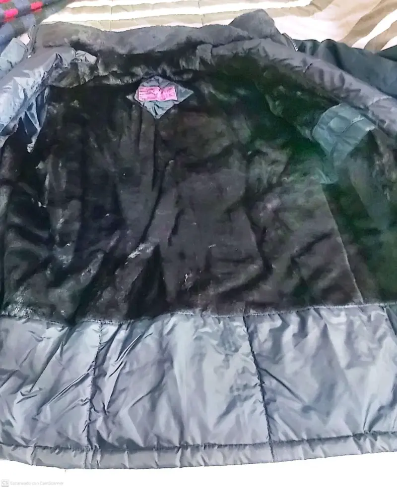 Parka azul con forro interior cálido - 3
