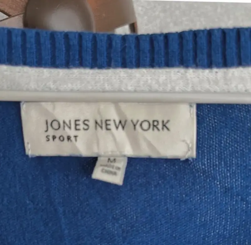 Suéter azul con diseño de rombos Jones New York - 3