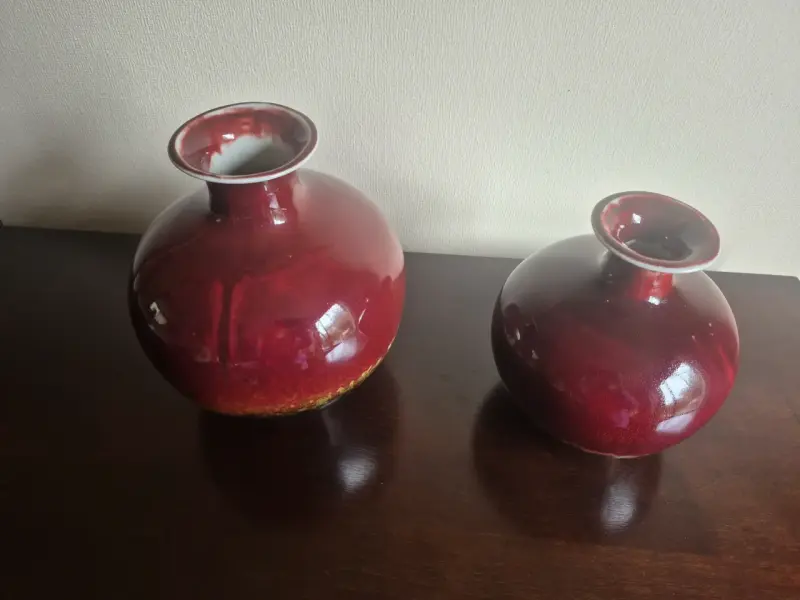 Juego de jarros de porcelana color cereza - 4