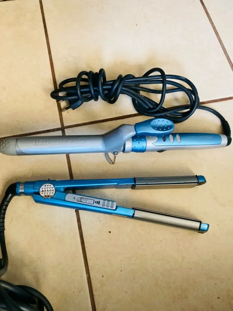 Set de plancha y rizador de cabello Babyliss Pro azul - 3